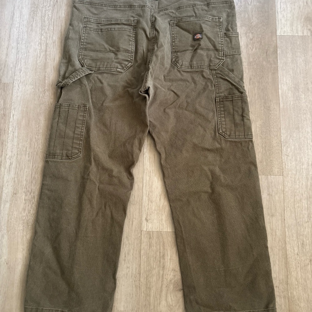Women's Olive Dickies Work Carpenter Pants, Size 10R